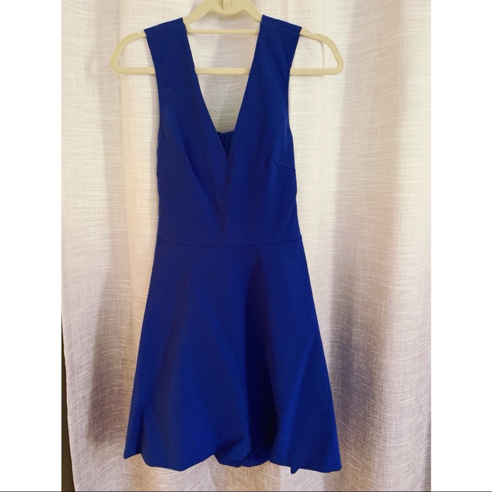 Royal blue mini dress